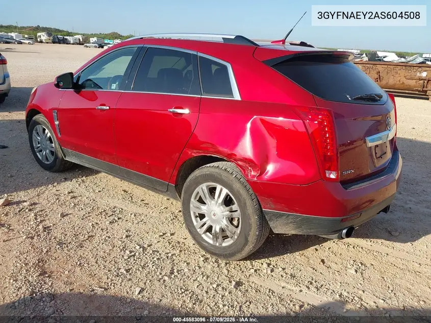 2010 Cadillac Srx Luxury Collection VIN: 3GYFNAEY2AS604508 Lot: 45583096