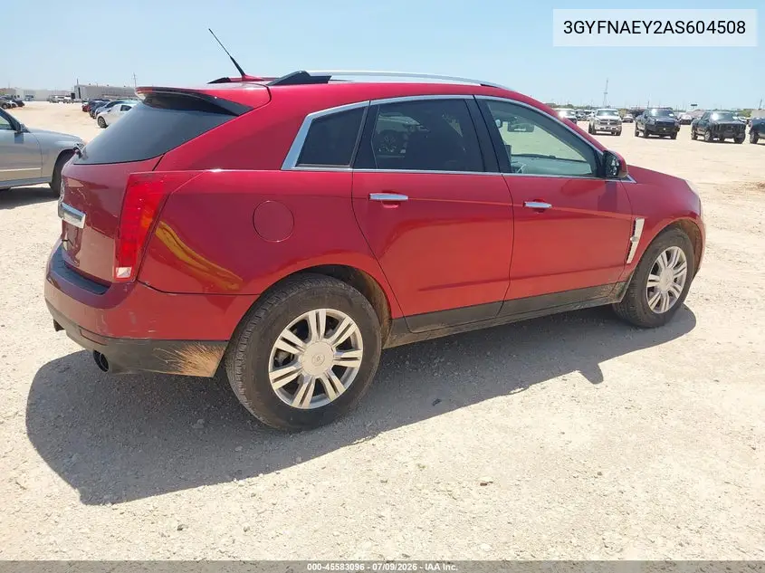 2010 Cadillac Srx Luxury Collection VIN: 3GYFNAEY2AS604508 Lot: 45583096