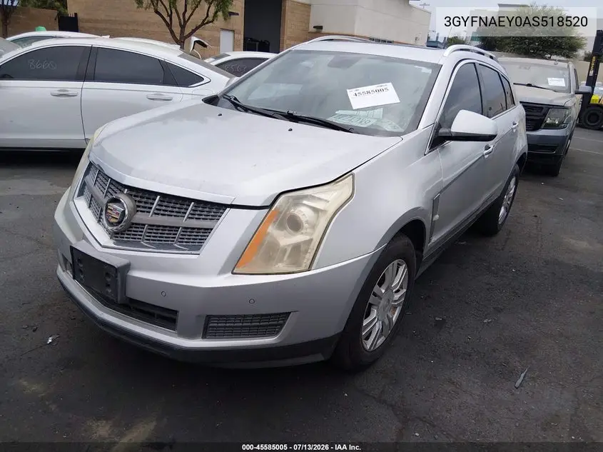 2010 Cadillac Srx Luxury Collection VIN: 3GYFNAEY0AS518520 Lot: 45585005