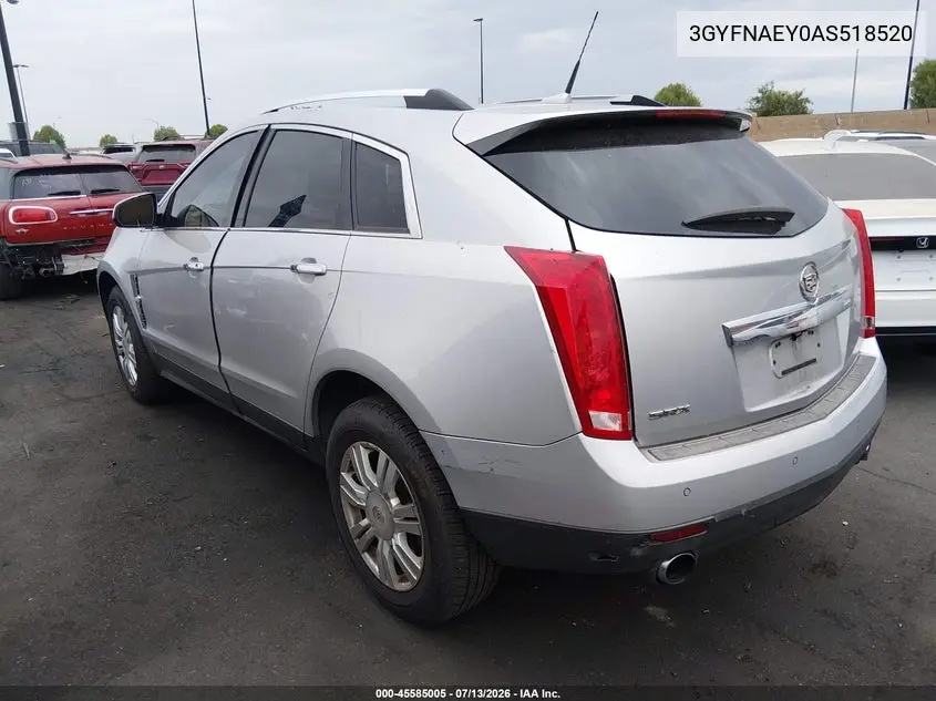 2010 Cadillac Srx Luxury Collection VIN: 3GYFNAEY0AS518520 Lot: 45585005