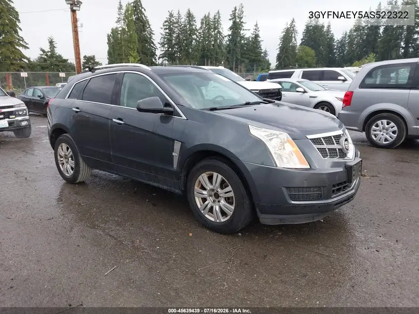 2010 Cadillac Srx Luxury Collection VIN: 3GYFNAEY5AS522322 Lot: 45639439
