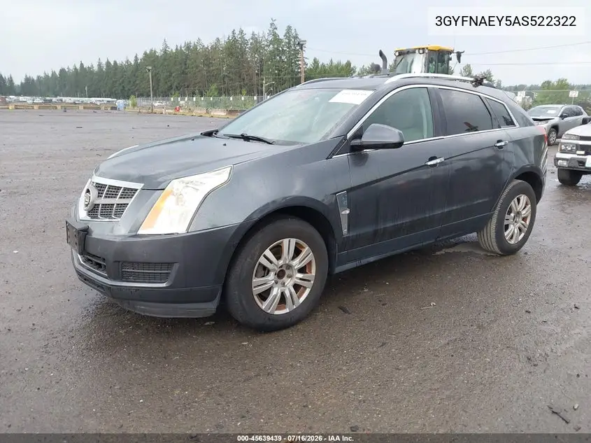 2010 Cadillac Srx Luxury Collection VIN: 3GYFNAEY5AS522322 Lot: 45639439