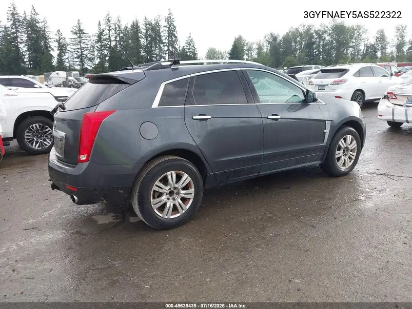 2010 Cadillac Srx Luxury Collection VIN: 3GYFNAEY5AS522322 Lot: 45639439