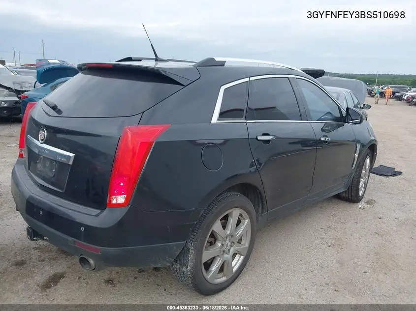 2011 Cadillac Srx Premium Collection VIN: 3GYFNFEY3BS510698 Lot: 45363233
