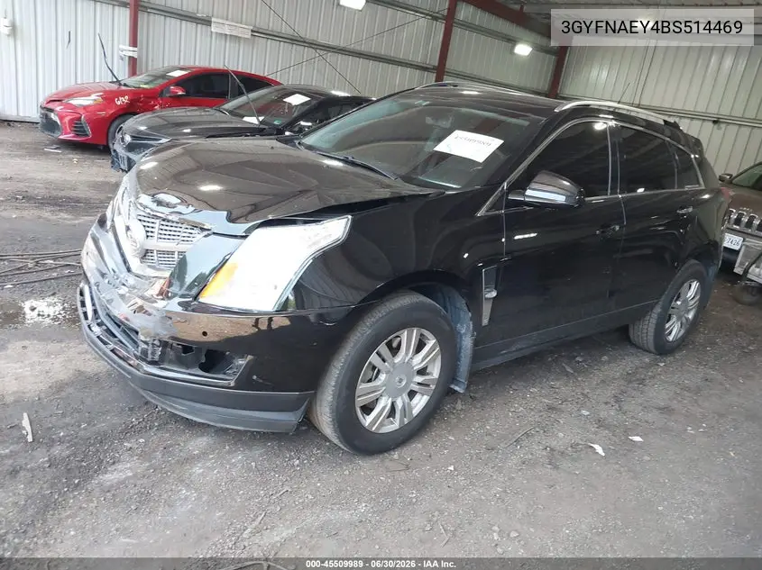 2011 Cadillac Srx Luxury Collection VIN: 3GYFNAEY4BS514469 Lot: 45509989