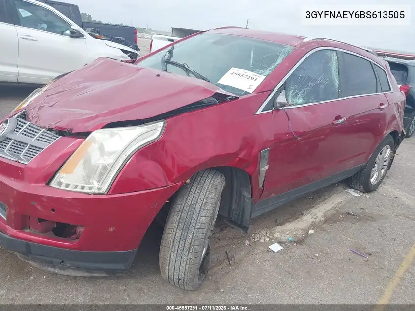 2011 Cadillac Srx Luxury Collection VIN: 3GYFNAEY6BS613505 Lot: 45557291