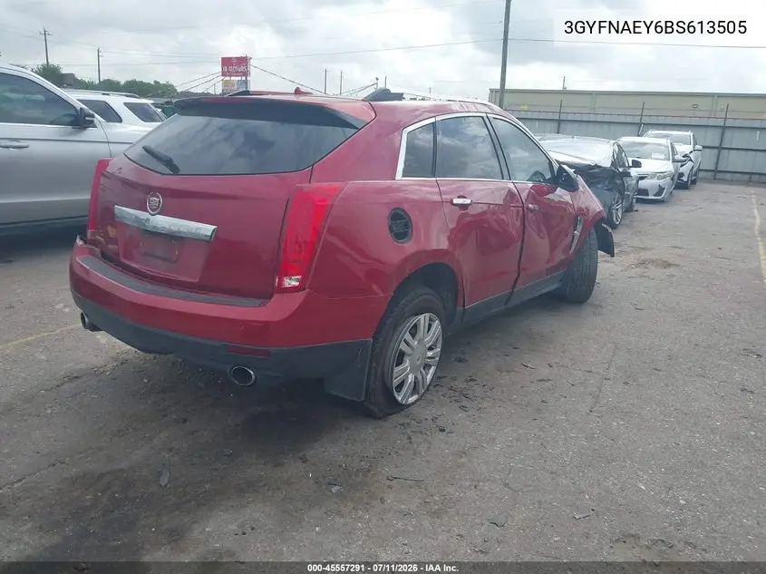 2011 Cadillac Srx Luxury Collection VIN: 3GYFNAEY6BS613505 Lot: 45557291