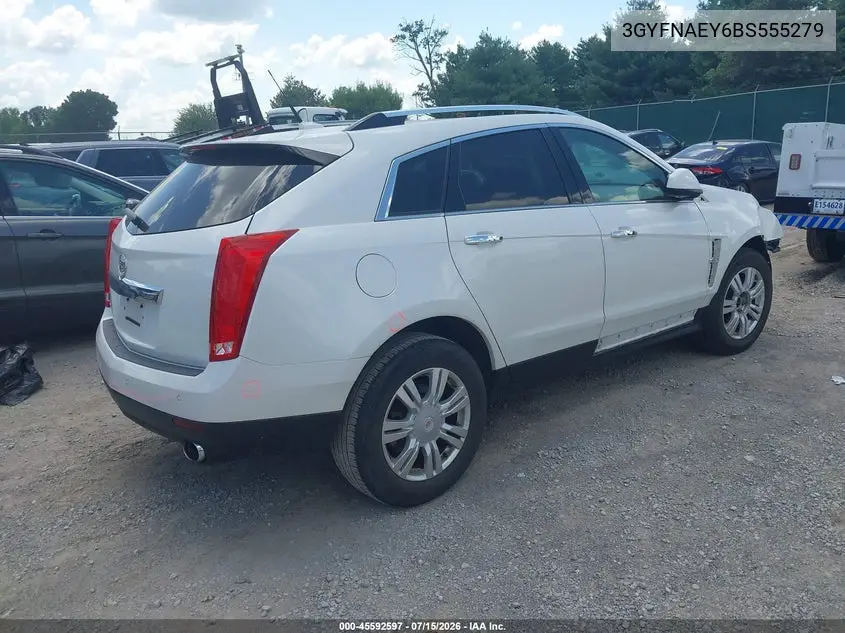 2011 Cadillac Srx Luxury Collection VIN: 3GYFNAEY6BS555279 Lot: 45592597