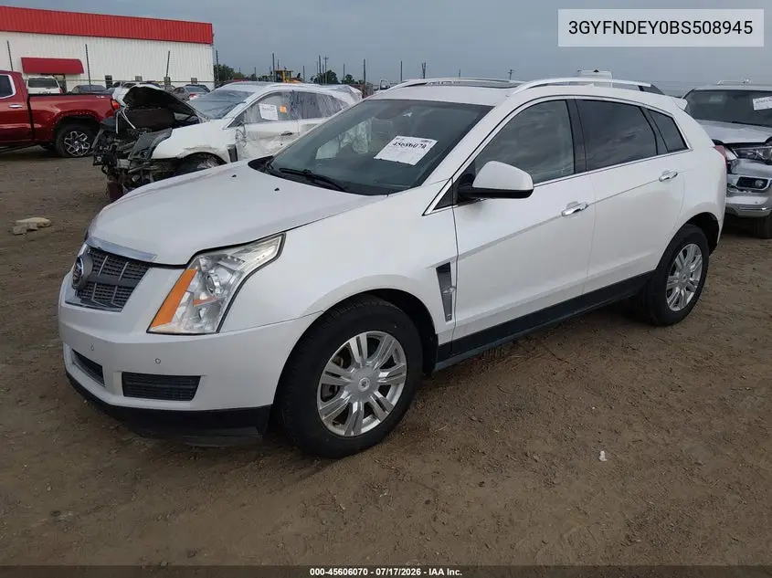 2011 Cadillac Srx Luxury Collection VIN: 3GYFNDEY0BS508945 Lot: 45606070