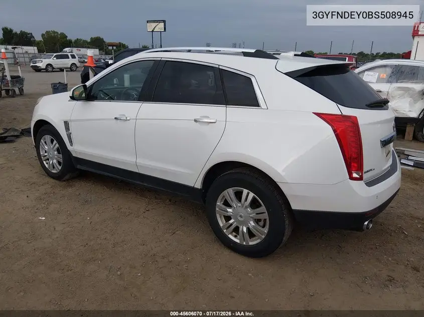 2011 Cadillac Srx Luxury Collection VIN: 3GYFNDEY0BS508945 Lot: 45606070