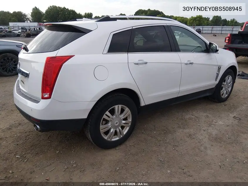 2011 Cadillac Srx Luxury Collection VIN: 3GYFNDEY0BS508945 Lot: 45606070