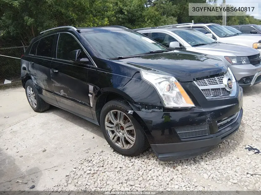 2011 Cadillac Srx Luxury Collection VIN: 3GYFNAEY6BS640817 Lot: 45616112