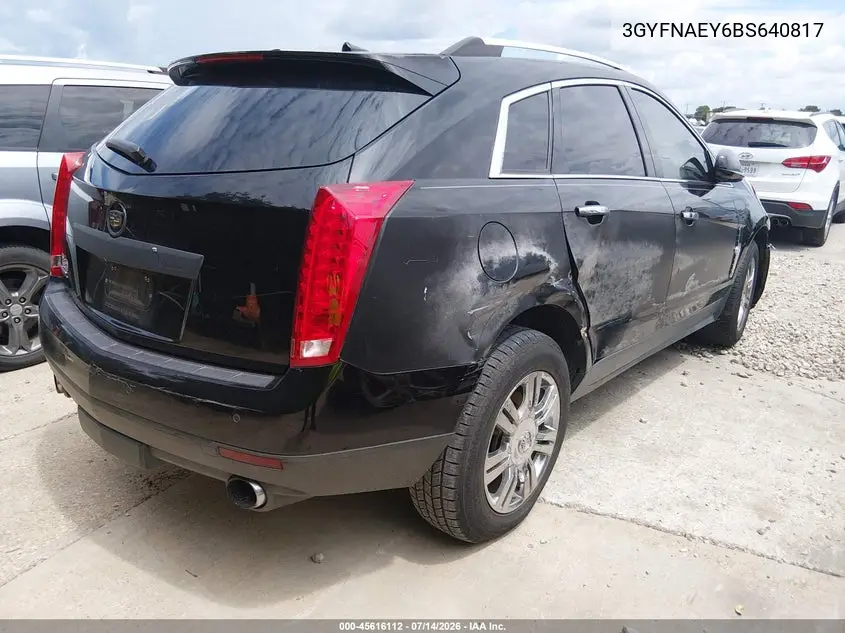 2011 Cadillac Srx Luxury Collection VIN: 3GYFNAEY6BS640817 Lot: 45616112