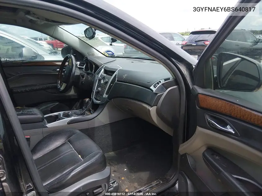 2011 Cadillac Srx Luxury Collection VIN: 3GYFNAEY6BS640817 Lot: 45616112