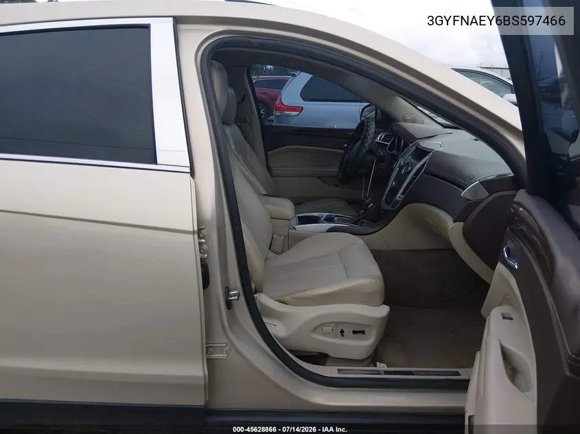 2011 Cadillac Srx Luxury Collection VIN: 3GYFNAEY6BS597466 Lot: 45628866