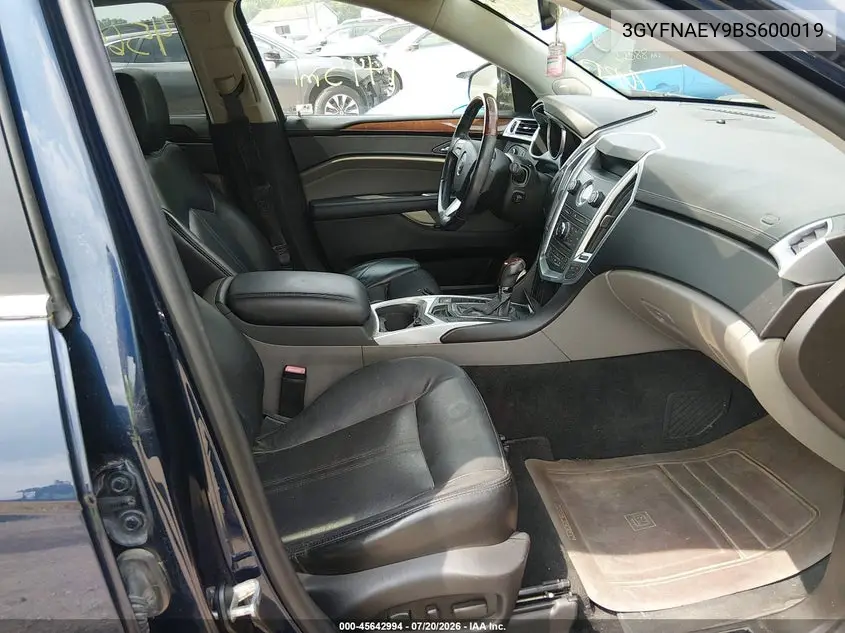 2011 Cadillac Srx Luxury Collection VIN: 3GYFNAEY9BS600019 Lot: 45642994