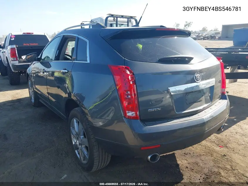2011 Cadillac Srx Performance Collection VIN: 3GYFNBEY4BS546781 Lot: 45669555