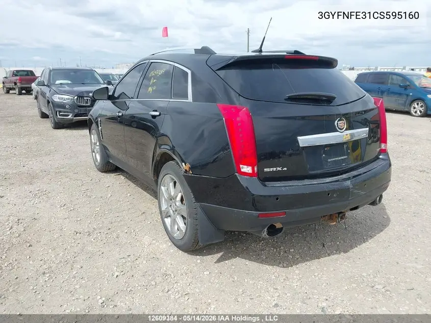 2012 Cadillac Srx Premium Collection VIN: 3GYFNFE31CS595160 Lot: 12609384