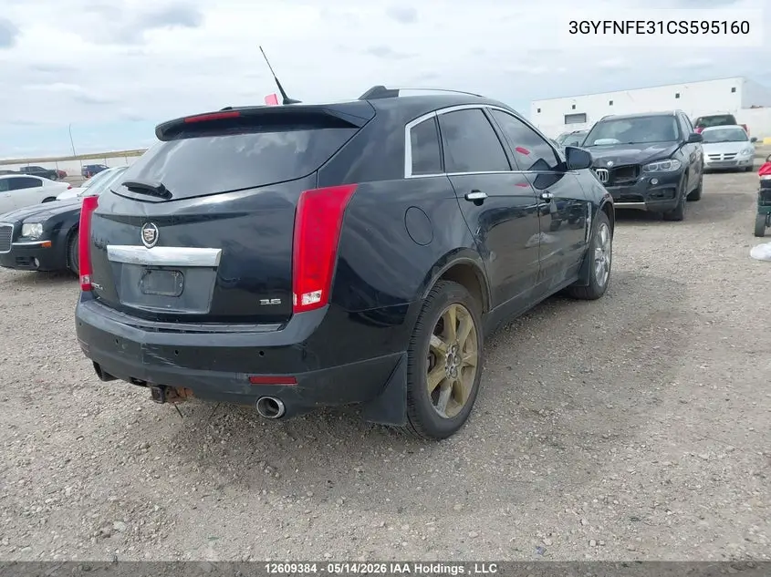 2012 Cadillac Srx Premium Collection VIN: 3GYFNFE31CS595160 Lot: 12609384