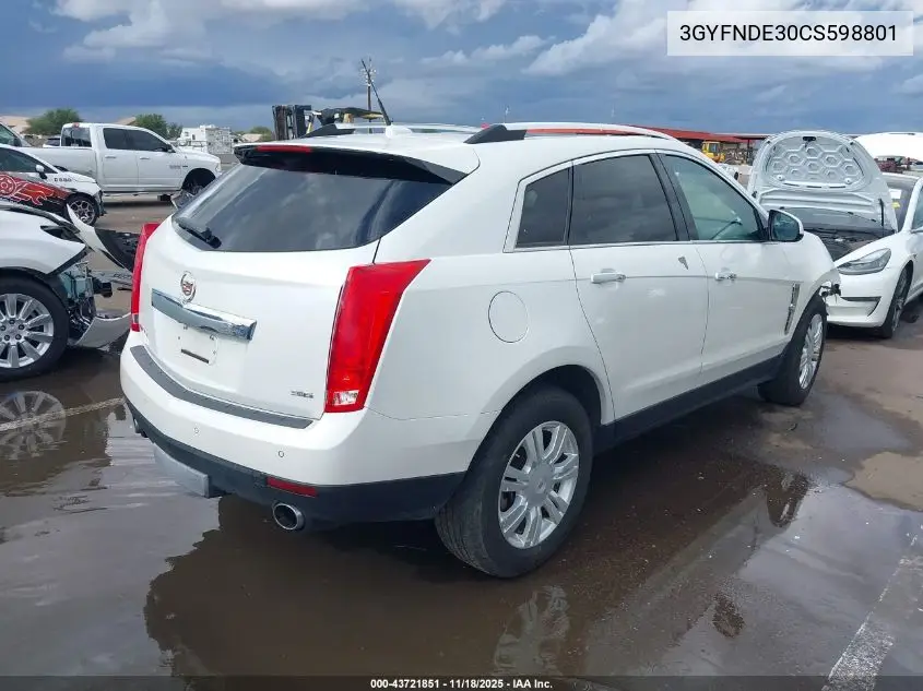 3GYFNDE30CS598801 2012 Cadillac Srx Luxury Collection