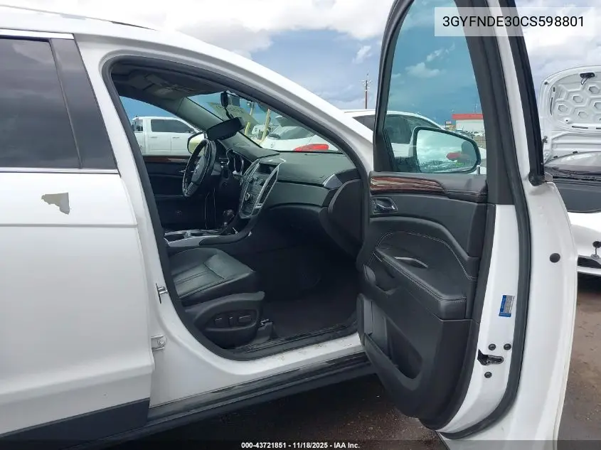 3GYFNDE30CS598801 2012 Cadillac Srx Luxury Collection