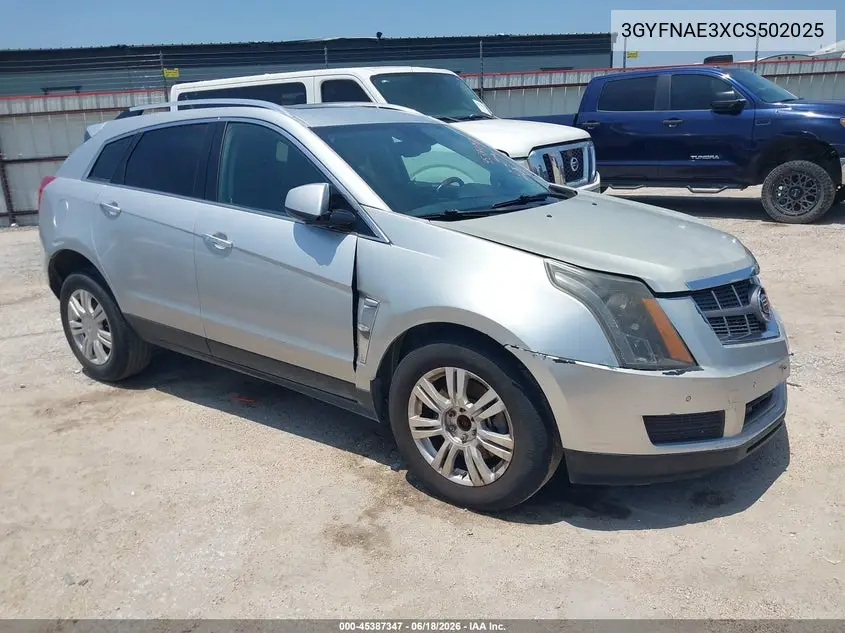 2012 Cadillac Srx Luxury Collection VIN: 3GYFNAE3XCS502025 Lot: 45387347
