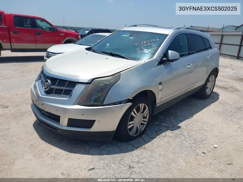 2012 Cadillac Srx Luxury Collection VIN: 3GYFNAE3XCS502025 Lot: 45387347