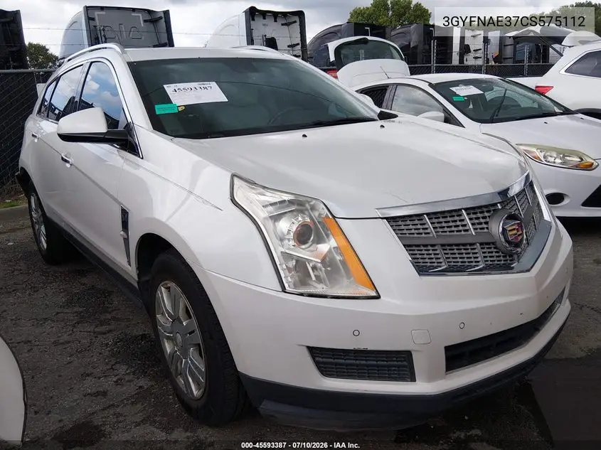 2012 Cadillac Srx Luxury Collection VIN: 3GYFNAE37CS575112 Lot: 45593387