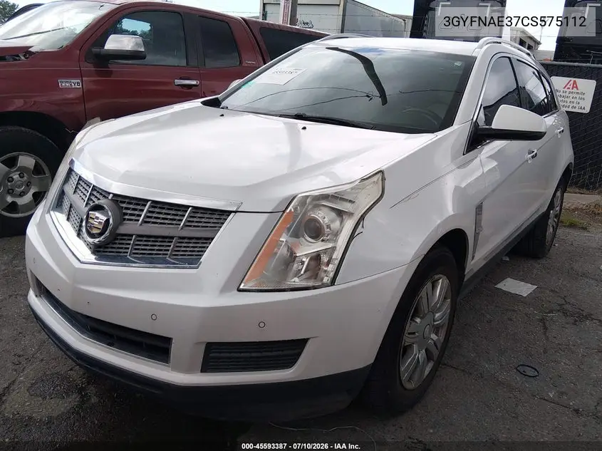 2012 Cadillac Srx Luxury Collection VIN: 3GYFNAE37CS575112 Lot: 45593387