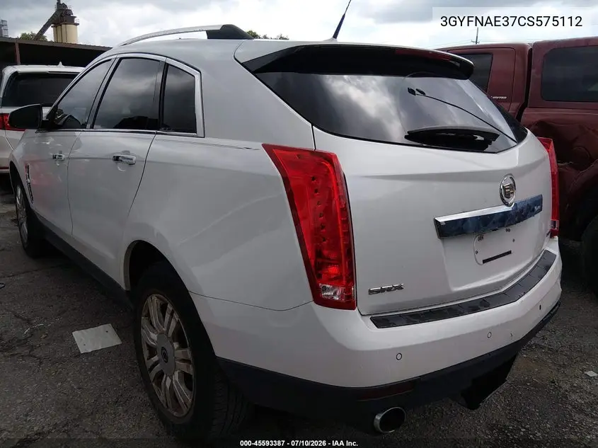 2012 Cadillac Srx Luxury Collection VIN: 3GYFNAE37CS575112 Lot: 45593387