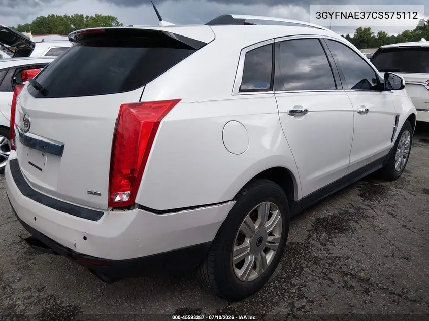2012 Cadillac Srx Luxury Collection VIN: 3GYFNAE37CS575112 Lot: 45593387