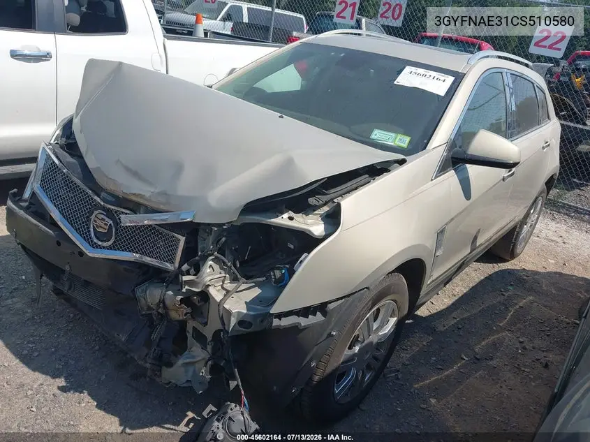 2012 Cadillac Srx Luxury Collection VIN: 3GYFNAE31CS510580 Lot: 45602164