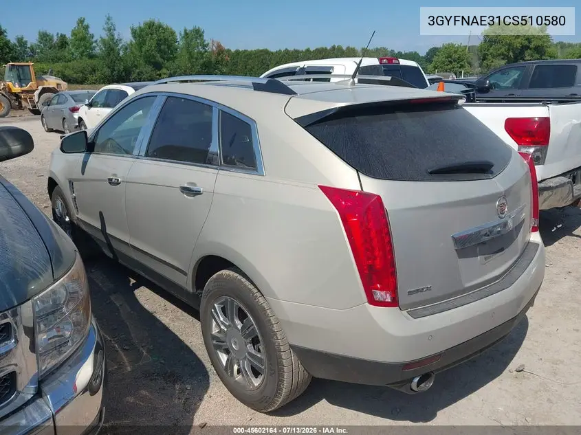 2012 Cadillac Srx Luxury Collection VIN: 3GYFNAE31CS510580 Lot: 45602164