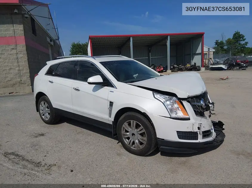 2012 Cadillac Srx Luxury Collection VIN: 3GYFNAE37CS653081 Lot: 45608286