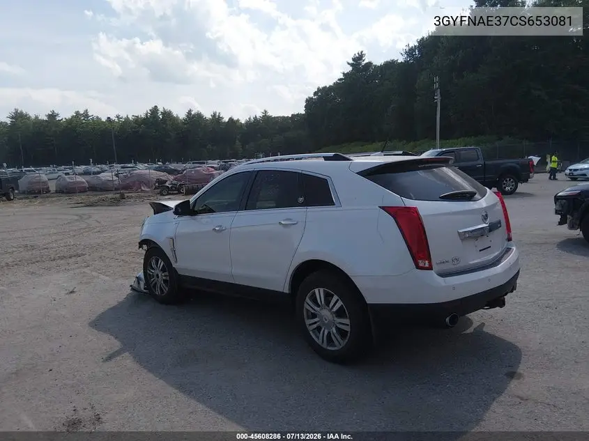 2012 Cadillac Srx Luxury Collection VIN: 3GYFNAE37CS653081 Lot: 45608286