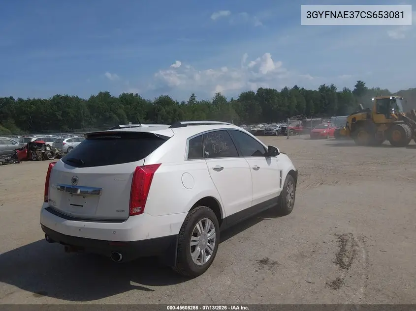 2012 Cadillac Srx Luxury Collection VIN: 3GYFNAE37CS653081 Lot: 45608286
