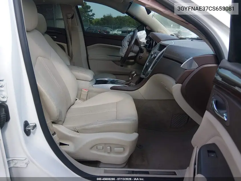 2012 Cadillac Srx Luxury Collection VIN: 3GYFNAE37CS653081 Lot: 45608286