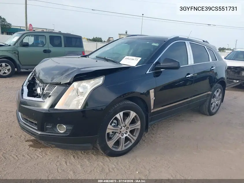 2012 Cadillac Srx Premium Collection VIN: 3GYFNCE39CS551731 Lot: 45624673