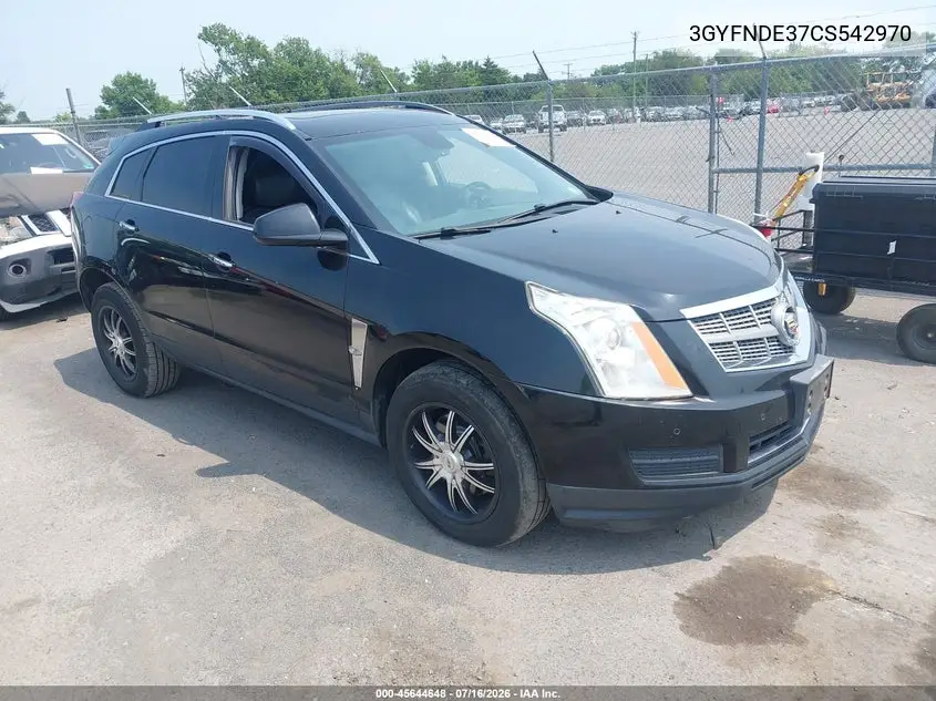 2012 Cadillac Srx Luxury Collection VIN: 3GYFNDE37CS542970 Lot: 45644648