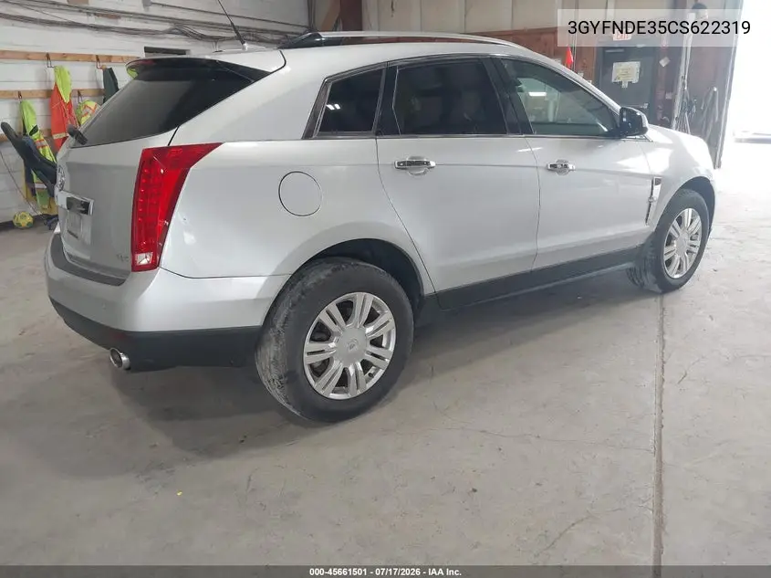 2012 Cadillac Srx Luxury Collection VIN: 3GYFNDE35CS622319 Lot: 45661501