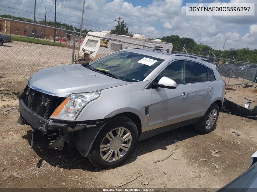 2012 Cadillac Srx Luxury Collection VIN: 3GYFNAE30CS596397 Lot: 45671538