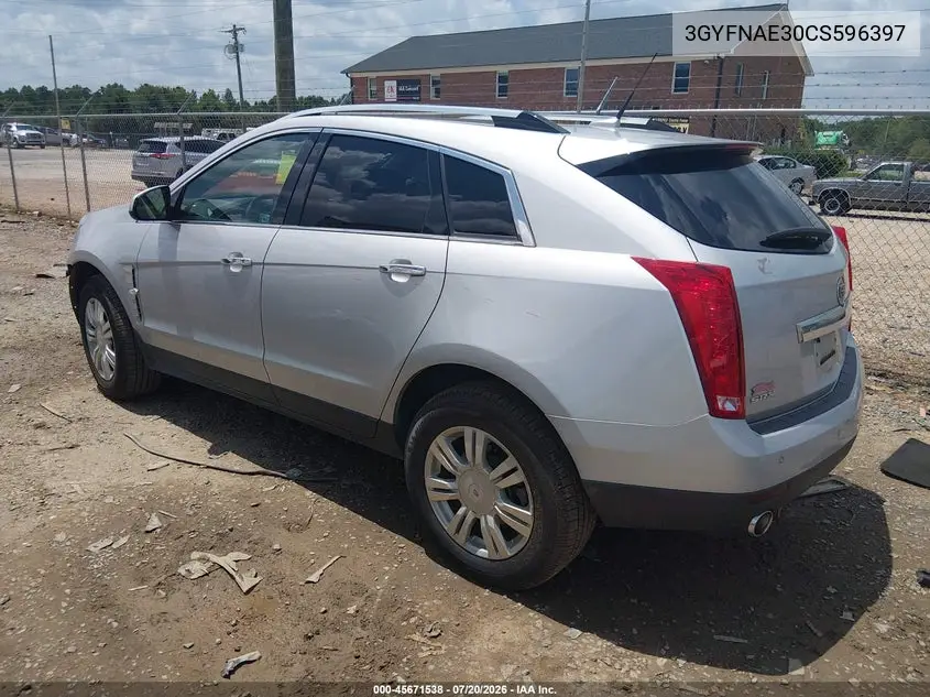 2012 Cadillac Srx Luxury Collection VIN: 3GYFNAE30CS596397 Lot: 45671538