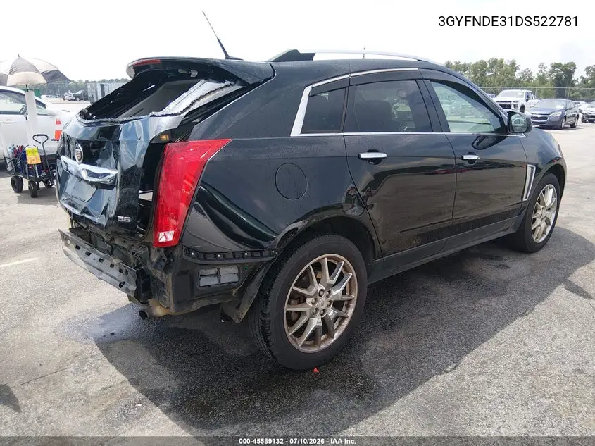 2013 Cadillac Srx Performance Collection VIN: 3GYFNDE31DS522781 Lot: 45589132