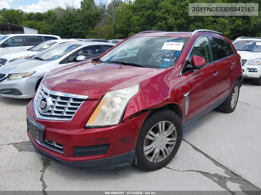 2013 Cadillac Srx Luxury Collection VIN: 3GYFNCE33DS542167 Lot: 45605201