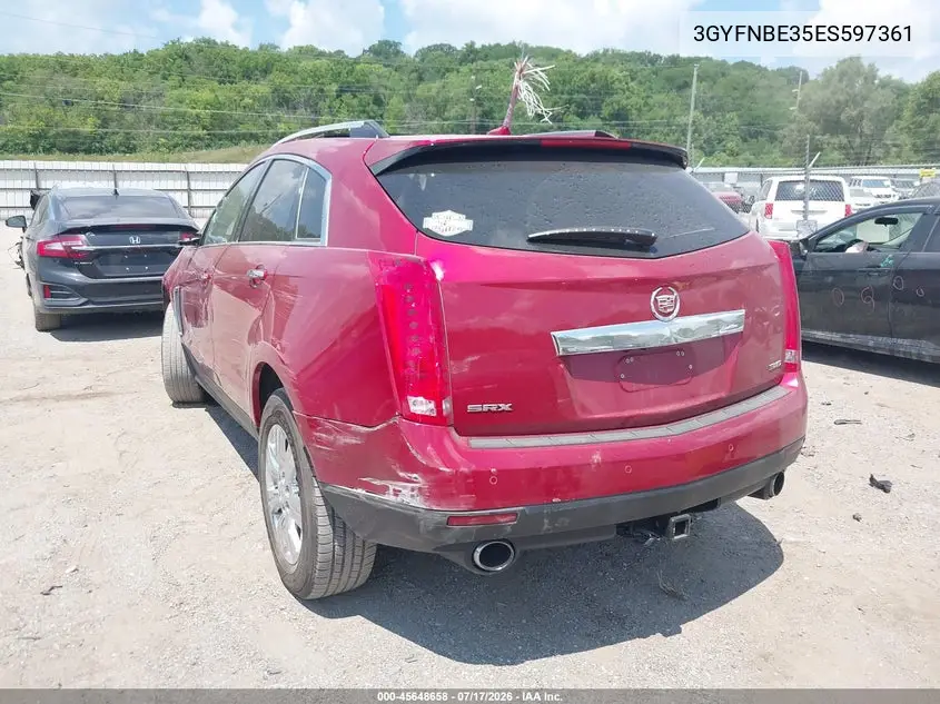 2014 Cadillac Srx Luxury Collection VIN: 3GYFNBE35ES597361 Lot: 45648658