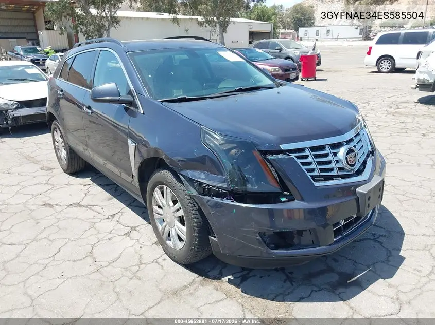 2014 Cadillac Srx Standard VIN: 3GYFNAE34ES585504 Lot: 45652881