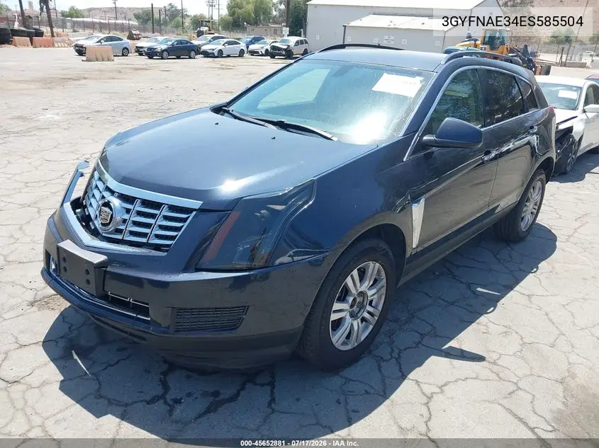 2014 Cadillac Srx Standard VIN: 3GYFNAE34ES585504 Lot: 45652881