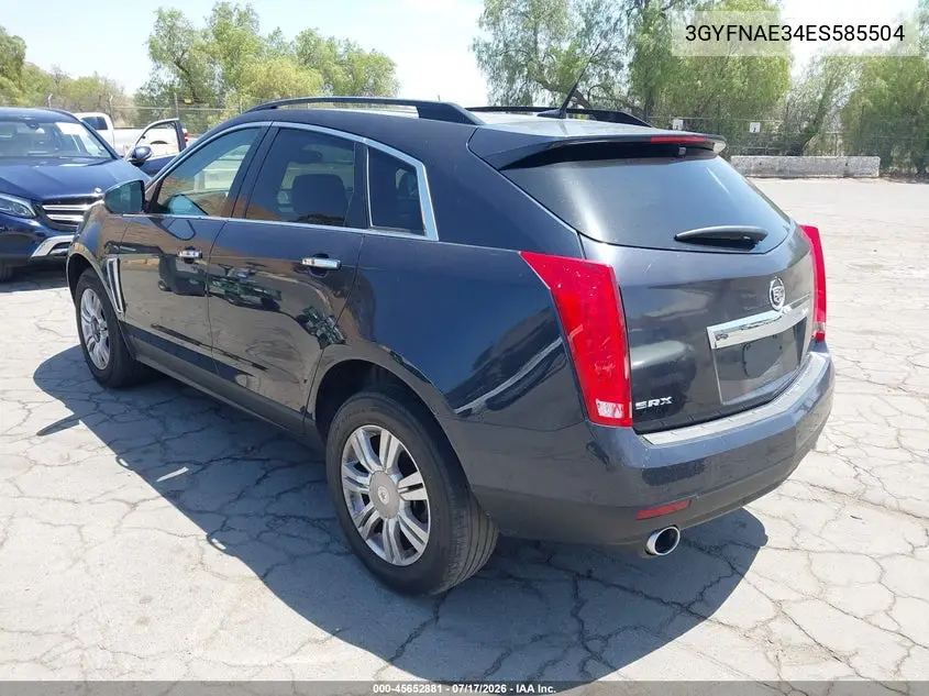 2014 Cadillac Srx Standard VIN: 3GYFNAE34ES585504 Lot: 45652881
