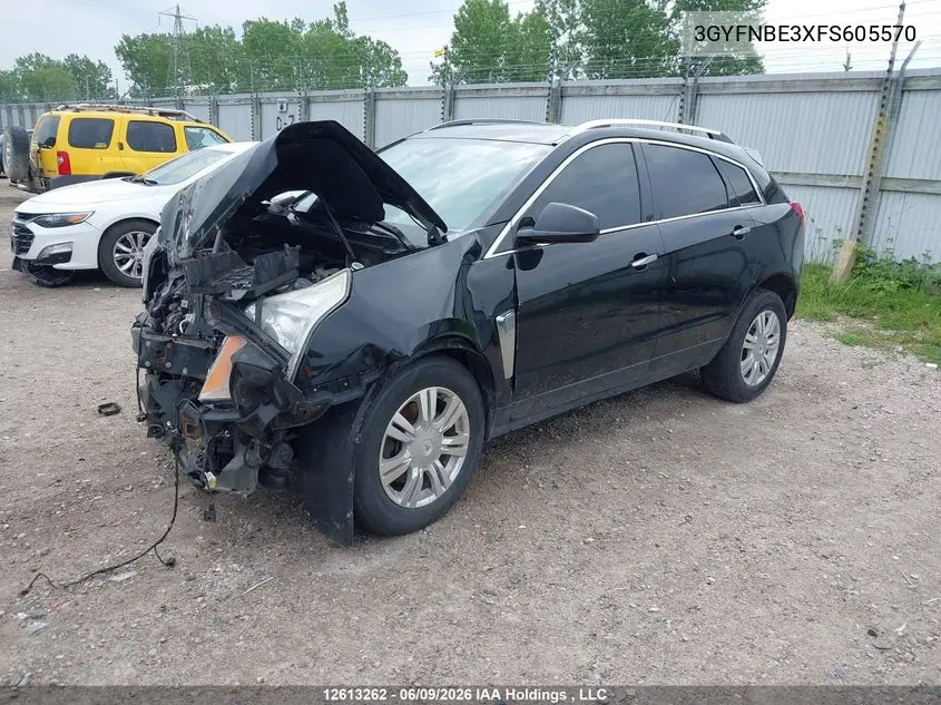 2015 Cadillac Srx V6 4Dr 2Wd VIN: 3GYFNBE3XFS605570 Lot: 12613262X