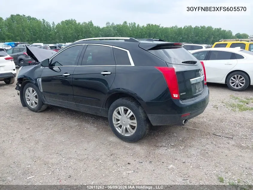 2015 Cadillac Srx V6 4Dr 2Wd VIN: 3GYFNBE3XFS605570 Lot: 12613262X